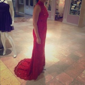 Chinese Wedding Red Gown Cheongsam Qipao